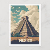 De Piramide van Mexico  Beroemde Reisplaats Briefkaart (Voorkant)
