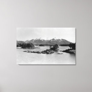 De piramiden op Sitka, Alaska-foto Canvas Afdruk