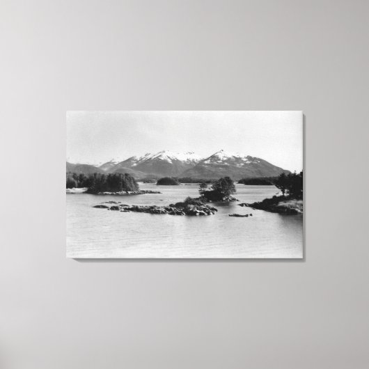De piramiden op Sitka, Alaska-foto Canvas Afdruk (Voorkant)