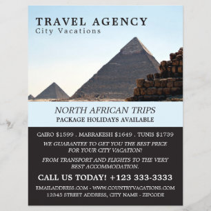 De piramiden van Giza, Caïro, reisbureau Advert Flyer