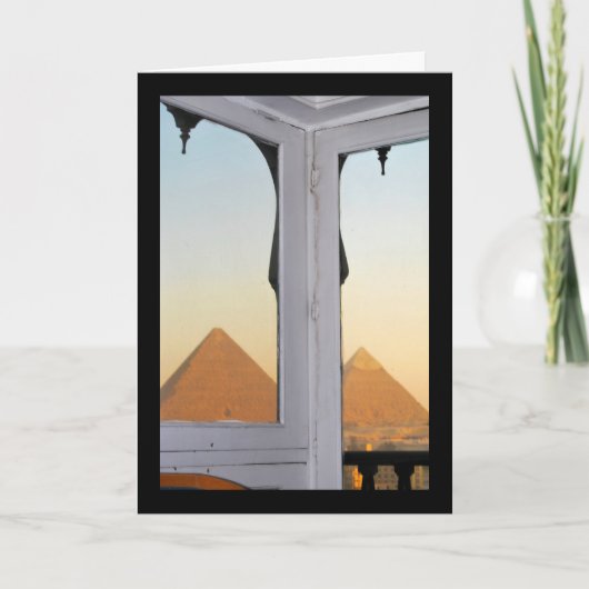 De piramiden van Giza vanuit hotel Pyramisa Kaart (Voorkant)
