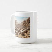 De piramides bouwen koffiemok (Voorkant links)