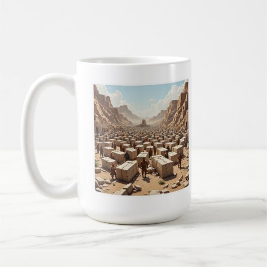 De piramides bouwen koffiemok (Links)