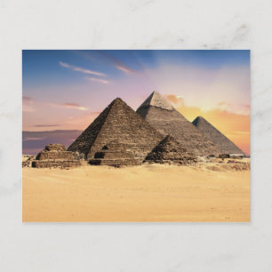 De piramides Egypte Bruidsdouche spel Postcard Briefkaart