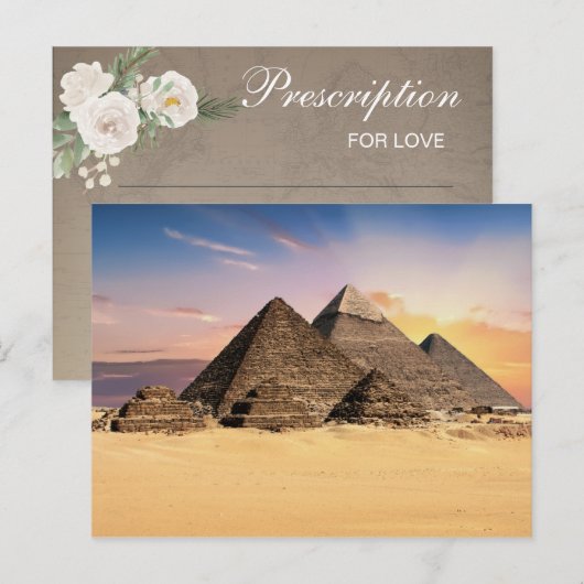 De piramides van Egypte Bruidsdouche-spel Postcard Briefkaart (Voorkant / Achterkant)