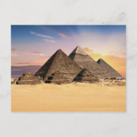 De piramides van Egypte Bruidsdouche-spel Postcard