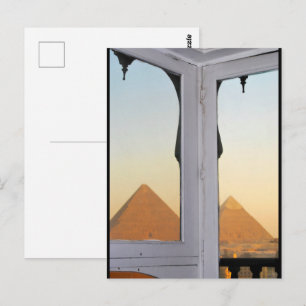 De Piramides Van Giza Vanuit Het Hotel Pyramisa Briefkaart