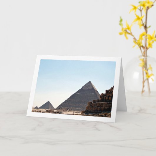 De Piramides van Gizeh, Caïro, Egypte Kaart (Gele Bloem)