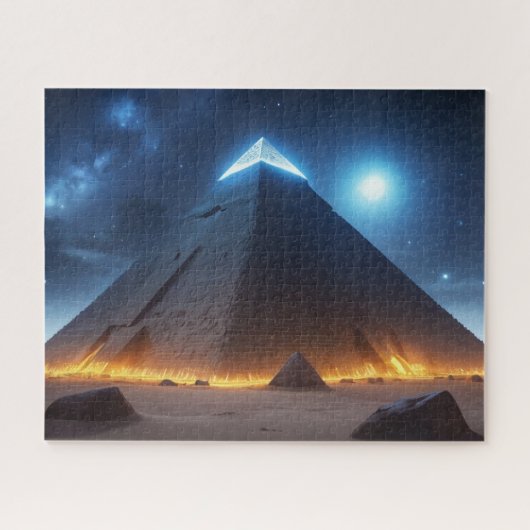 De piramides van Gizeh gezien door de AI Legpuzzel (Horizontaal)