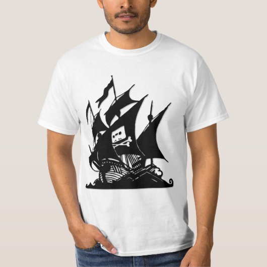 De Pirate Bay-Logo verscheept T-shirt (Voorkant)