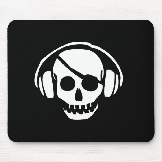 De Pirate Bay Music Pirater Mousepad Muismat (Voorkant)
