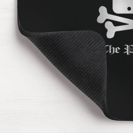 De Pirate Bay Silver Cross Bone Logo Muismat (Hoek)