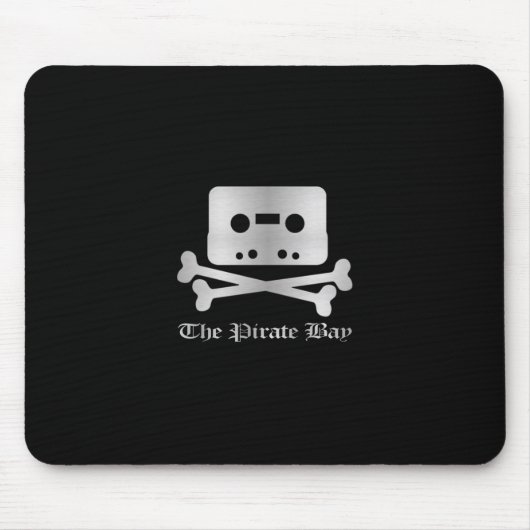 De Pirate Bay Silver Cross Bone Logo Muismat (Voorkant)