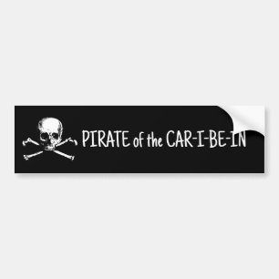 De piraten van de CAR-I-BE-IN Bumpersticker