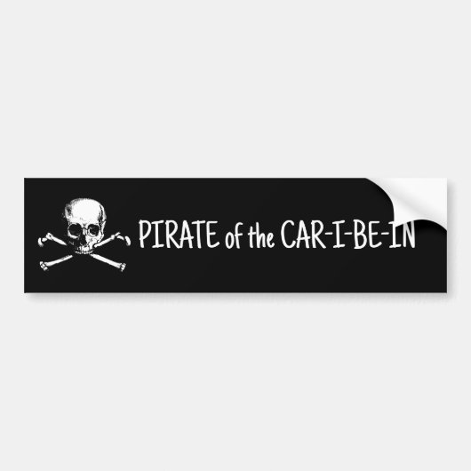 De piraten van de CAR-I-BE-IN Bumpersticker (Voorkant)