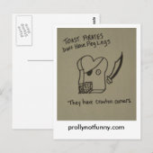 De Piraten van de toost hebben de geen Benen van Briefkaart (Voorkant / Achterkant)