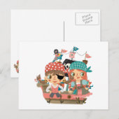 De Piraten van Girly Briefkaart (Voorkant / Achterkant)