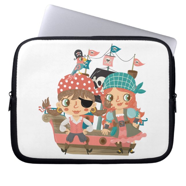 De Piraten van Girly Laptop Sleeve (Voorkant)