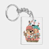 De Piraten van Girly Sleutelhanger (Voorkant Links)