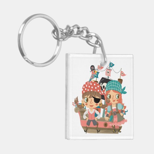 De Piraten van Girly Sleutelhanger (Voorkant Links)