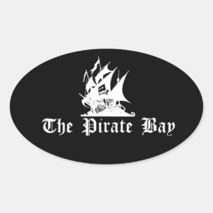 De piratenbaai ovale sticker