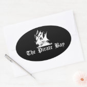 De piratenbaai ovale sticker (Envelop)