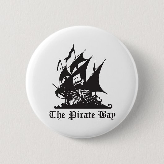 De piratenbaai ronde button 5,7 cm (Voorkant)