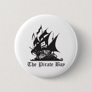 De piratenbaai ronde button 5,7 cm
