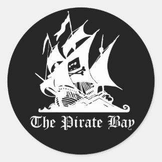 De piratenbaai ronde sticker