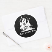 De piratenbaai ronde sticker (Envelop)