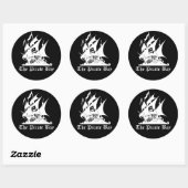 De piratenbaai ronde sticker (Vel)