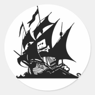 De piratenbaai ronde sticker