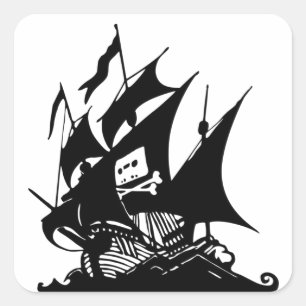 De piratenbaai vierkante sticker