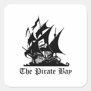 De piratenbaai vierkante sticker