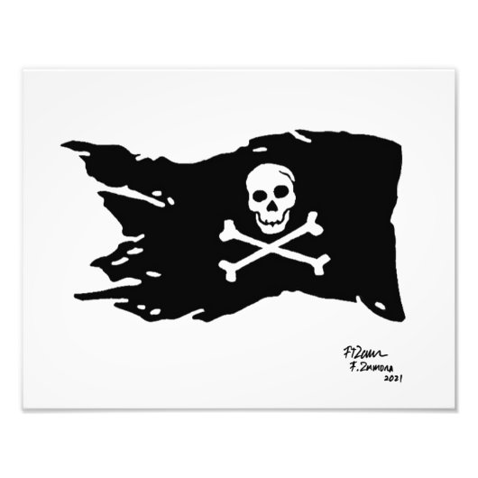 De piratenvlag. foto afdruk (Voorkant)