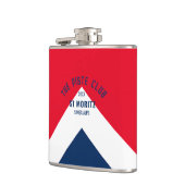 De Piste Club Red Navy Peak Custom Winter Ski Heupfles (Links)