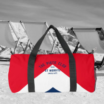 De Piste Club Red White Navy Peak Monogram Ski