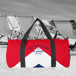 De Piste Club Red White Navy Peak Monogram Ski Plunjezak
