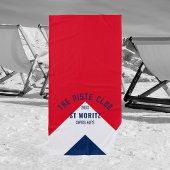 De Piste Club Rode Marine Peak Custom Winter Ski Strandlaken