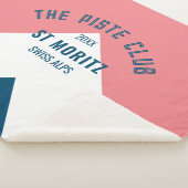 De Piste Club Roze Blauw Custom Winter Ski Sherpa Deken (3/4)