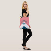 De Piste Club Roze Wit Blauw Peak Custom Ski Tote Bag (Op model)