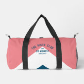 De Piste Club Roze Wit Blauw Piek Monogram Ski Plunjezak (Voorkant)