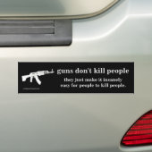 de pistolen doden geen mensen… bumpersticker (Op auto)