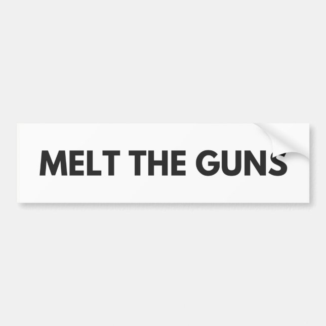 De Pistolen smelten Bumpersticker (Voorkant)