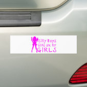 DE PISTOLEN ZIJN VOOR MEISJES BUMPERSTICKER (Op auto)
