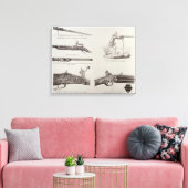 De Pistool en haar ontwikkeling Canvas Afdruk (Insitu (Woonkamer))