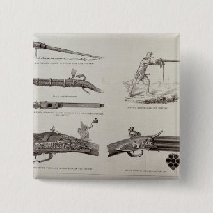 De Pistool en haar ontwikkeling Vierkante Button 5,1 Cm