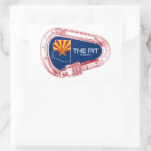 De Pit Flagstaff Arizona Klimkarabijnhaak Rechthoekige Sticker (Tas)