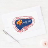 De Pit Flagstaff Arizona Klimkarabijnhaak Rechthoekige Sticker (Envelop)