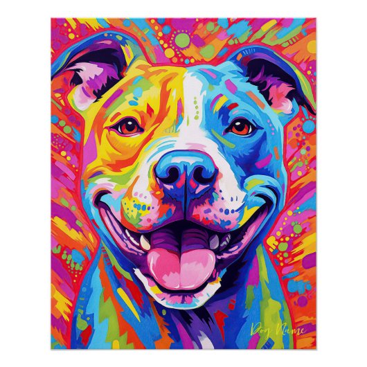 De Pitbull Dog 001 - Zetton Ziana Perfect Poster (Voorkant)